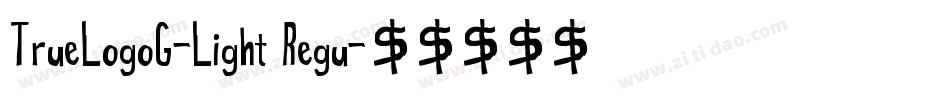 TrueLogoG-Light Regu字体转换